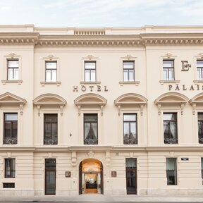 Facade of hotel