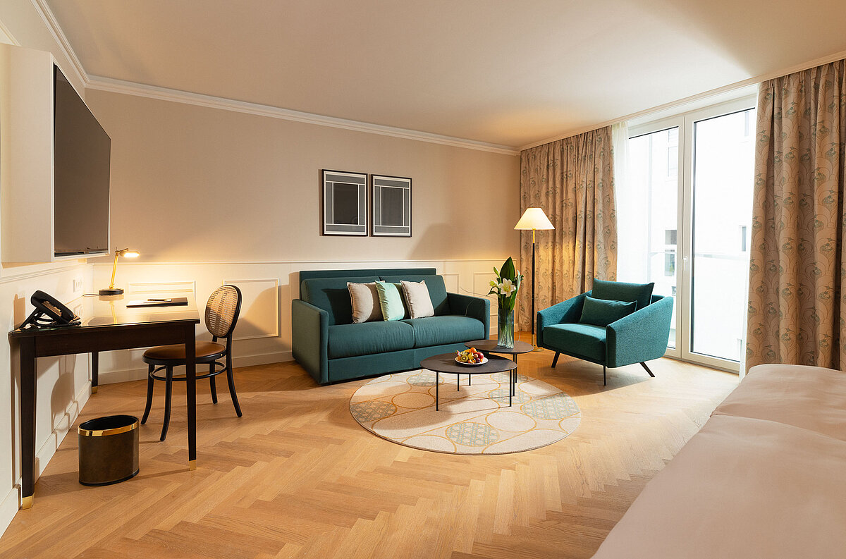Cosy sofa and chair with table