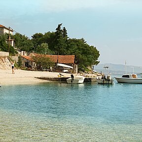 Swimming in "Banje"  bay is only a few minutes walk from the house