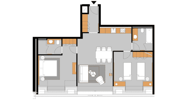est deluxe apartments floor plan