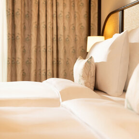 Hotel room featuring top-quality Bonnell box spring mattresses