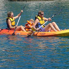 Kayaking along the bay