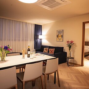 est residences deluxe apartments living room