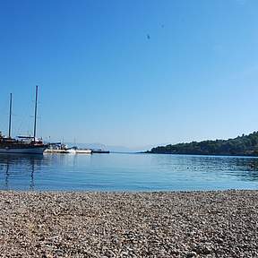 Swimming in crystal clear water