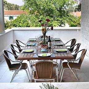 Outside dining on the barbeque terrace