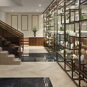 Treppe im Grand Hotel Savoy