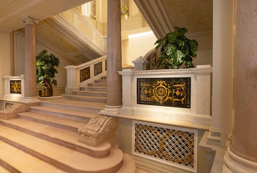 Magnificent staircase at EST Hotel Palais Chotek