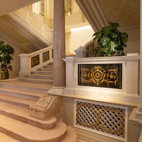 Magnificent staircase at EST Hotel Palais Chotek