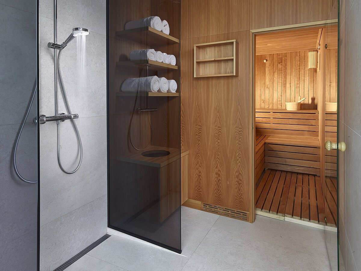 Wellness area with sauna