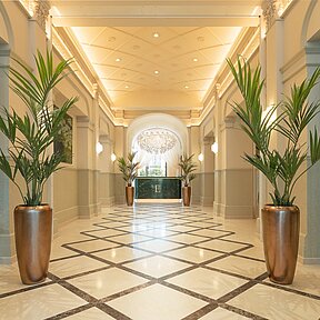 Grand entrance hall of EST Hotel Palais Chotek Vienna