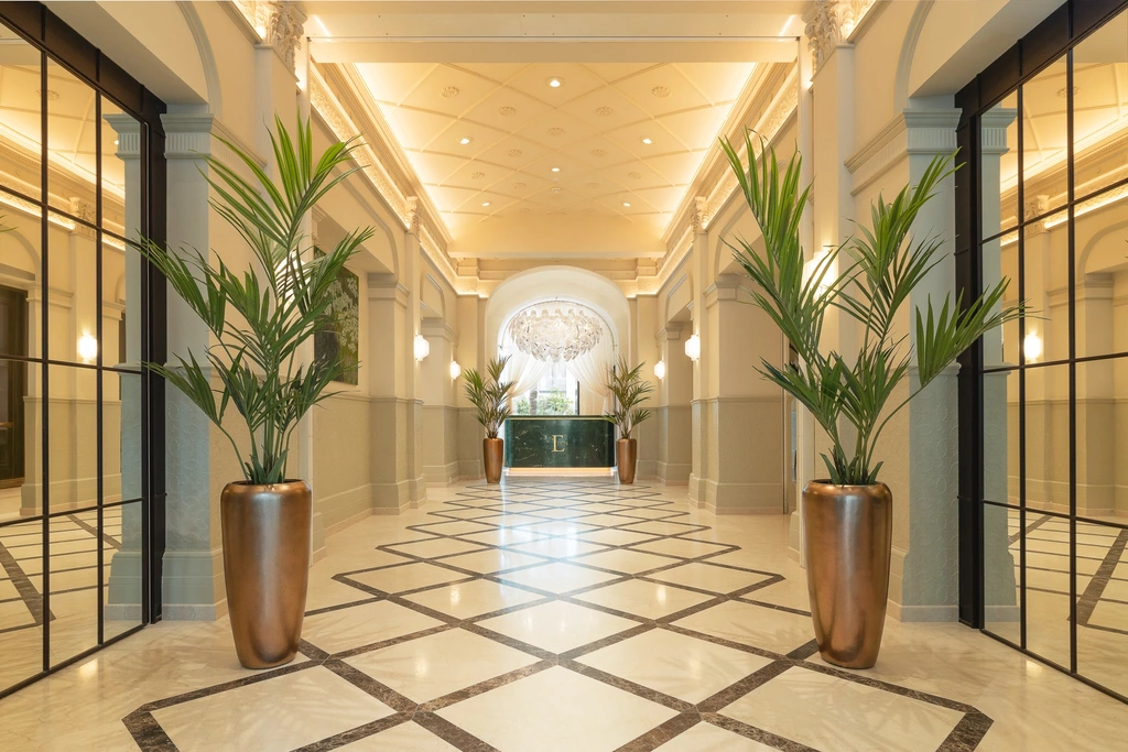 Grand entrance hall of EST Hotel Palais Chotek Vienna