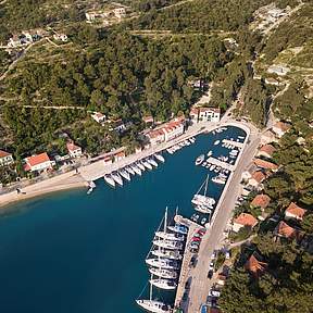 Beautiful Rogac bay with its small fishing village